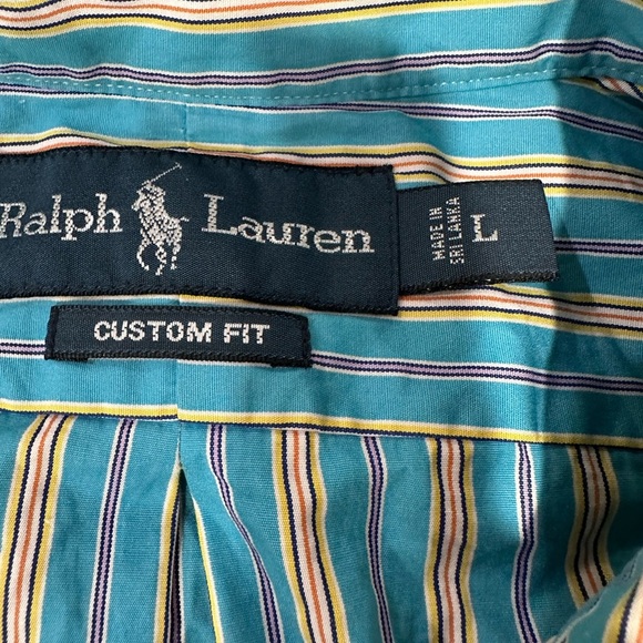 Ralph Lauren Blue and yellow Casual Button Down Shirt - Picture 3 of 3